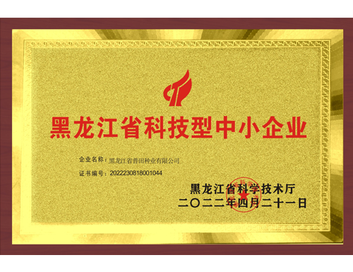 黑龙江省科技型中小企业